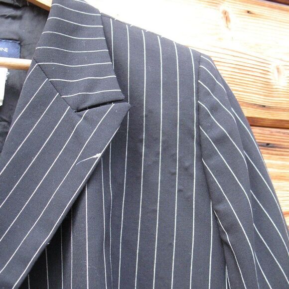 Vintage Piazza Sempione Stretch Wool Pinstripe Double Breasted Jacket Blazer L - Picture 10 of 12
